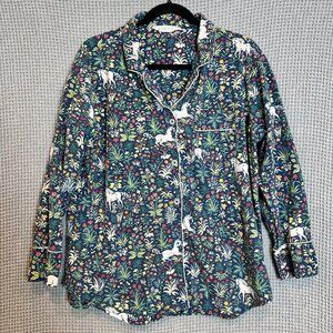 Printfresh Unicorn's Garden Pajama Top Size Large